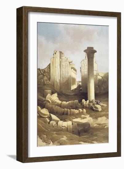 Egypt, Pillared Hall of the Temple of Karnak, 1848-David Roberts-Framed Giclee Print