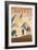 Egypt - Pyramids - Lithograph Style-Lantern Press-Framed Art Print