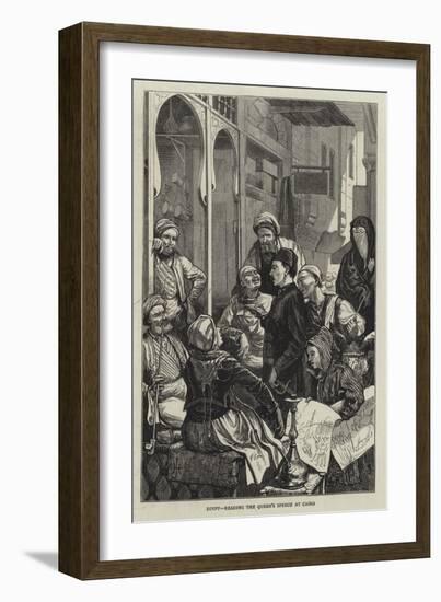 Egypt, Reading the Queen's Speech at Cairo-Harry Hamilton Johnston-Framed Giclee Print