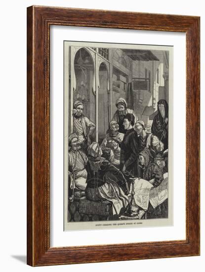 Egypt, Reading the Queen's Speech at Cairo-Harry Hamilton Johnston-Framed Giclee Print