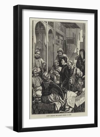 Egypt, Reading the Queen's Speech at Cairo-Harry Hamilton Johnston-Framed Giclee Print