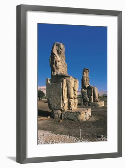 Egypt, Statues of Amenhotep III 'Colossi' of Memnon-null-Framed Giclee Print