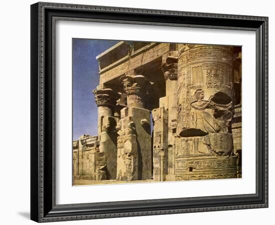 Egypt- temple of Kom Ombo-English Photographer-Framed Giclee Print