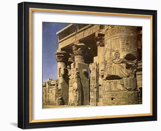 Egypt- temple of Kom Ombo-English Photographer-Framed Giclee Print