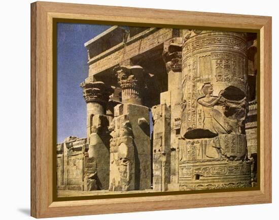 Egypt- temple of Kom Ombo-English Photographer-Framed Premier Image Canvas