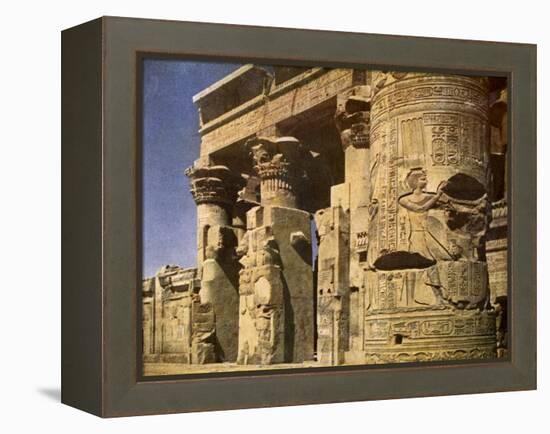 Egypt- temple of Kom Ombo-English Photographer-Framed Premier Image Canvas