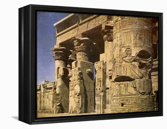 Egypt- temple of Kom Ombo-English Photographer-Framed Premier Image Canvas