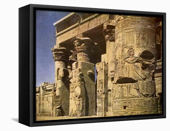 Egypt- temple of Kom Ombo-English Photographer-Framed Premier Image Canvas