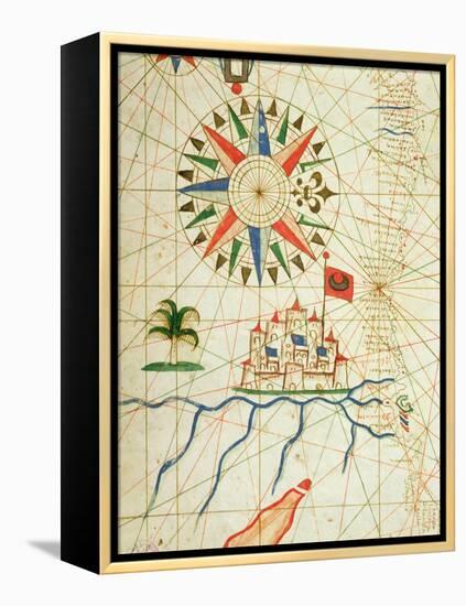 Egypt, the River Nile and Cairo, from a Nautical Atlas, 1646 (Detail)-null-Framed Premier Image Canvas