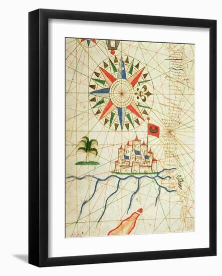 Egypt, the River Nile and Cairo, from a Nautical Atlas, 1646 (Detail)-null-Framed Giclee Print