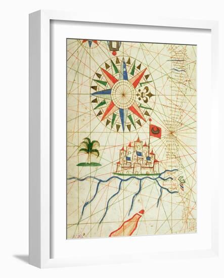 Egypt, the River Nile and Cairo, from a Nautical Atlas, 1646 (Detail)-null-Framed Giclee Print
