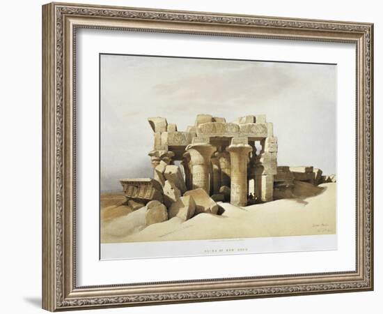 Egypt, the Ruins of the Temple of Kom Ombo Dedicated to Sobek and Horus-David Roberts-Framed Giclee Print