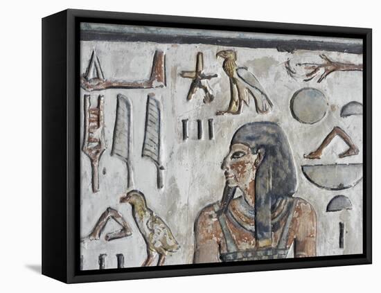 Egypt, Thebes, Luxor, Valley of the Kings, Close-Up of Mural Paintings-null-Framed Premier Image Canvas