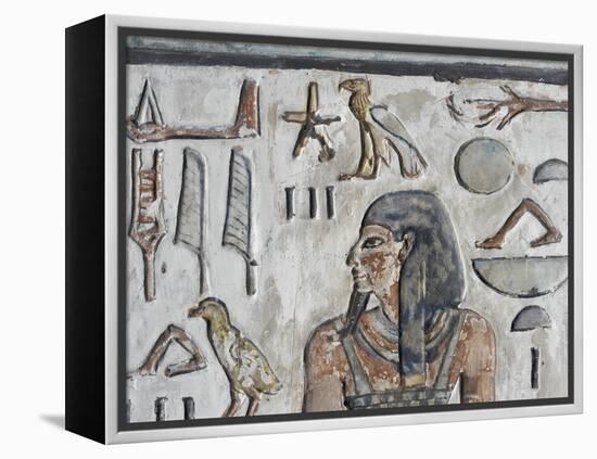 Egypt, Thebes, Luxor, Valley of the Kings, Close-Up of Mural Paintings-null-Framed Premier Image Canvas