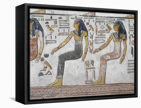 Egypt, Thebes, Luxor, Valley of the Kings, Close-Up of Mural Paintings-null-Framed Premier Image Canvas