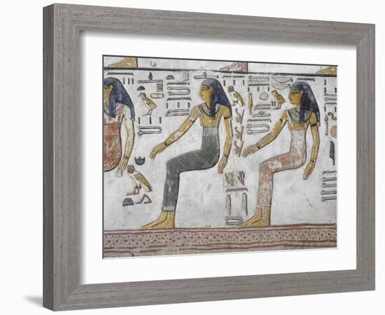 Egypt, Thebes, Luxor, Valley of the Kings, Close-Up of Mural Paintings-null-Framed Giclee Print