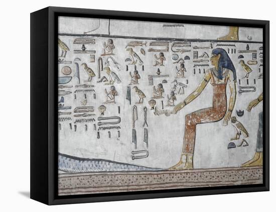 Egypt, Thebes, Luxor, Valley of the Kings, Close-Up of Mural Paintings-null-Framed Premier Image Canvas