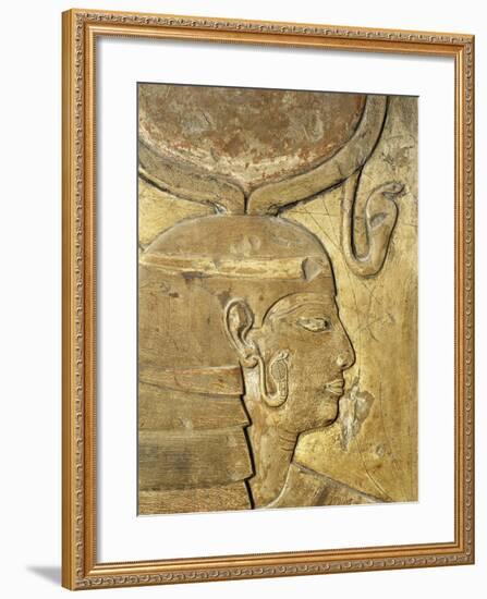 Egypt, Thebes, Luxor, Valley of the Kings, Close-Up of Relief in Corridor Representing Isis-null-Framed Giclee Print