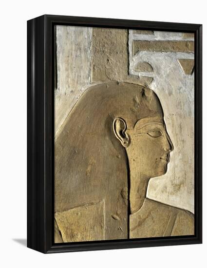 Egypt, Thebes, Luxor, Valley of the Kings, Close-Up of Relief in Corridor Representing Nephthys-null-Framed Premier Image Canvas