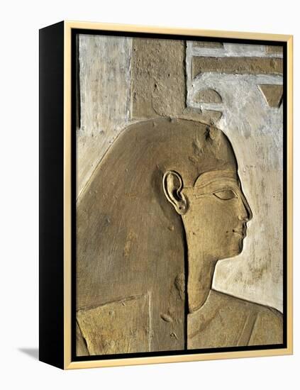 Egypt, Thebes, Luxor, Valley of the Kings, Close-Up of Relief in Corridor Representing Nephthys-null-Framed Premier Image Canvas