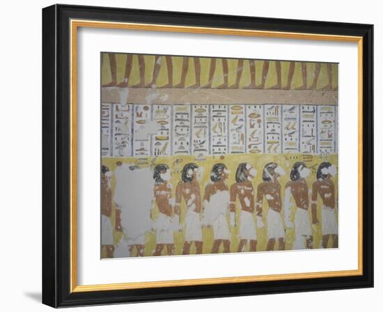 Egypt, Thebes, Luxor, Valley of the Kings, Mural Painting in Tomb of Ramses IV-null-Framed Giclee Print