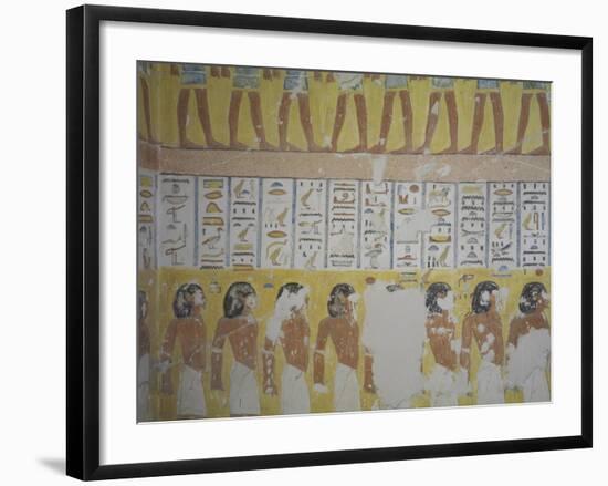 Egypt, Thebes, Luxor, Valley of the Kings, Mural Painting in Tomb of Ramses IV-null-Framed Giclee Print