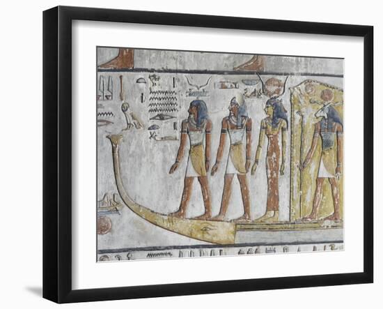 Egypt, Thebes, Luxor, Valley of the Kings, Mural Paintings, Side Chamber, Tomb of Seti I-null-Framed Giclee Print