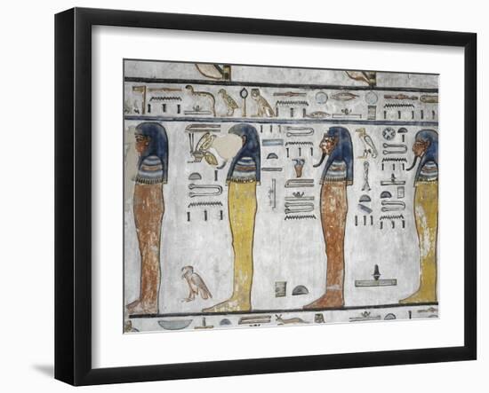 Egypt, Thebes, Luxor, Valley of the Kings, Mural Paintings, Side Chamber, Tomb of Seti I-null-Framed Giclee Print