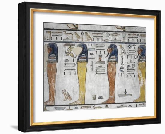 Egypt, Thebes, Luxor, Valley of the Kings, Mural Paintings, Side Chamber, Tomb of Seti I-null-Framed Giclee Print