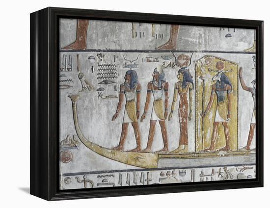 Egypt, Thebes, Luxor, Valley of the Kings, Mural Paintings, Side Chamber, Tomb of Seti I-null-Framed Premier Image Canvas