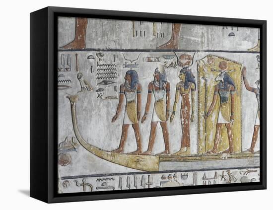 Egypt, Thebes, Luxor, Valley of the Kings, Mural Paintings, Side Chamber, Tomb of Seti I-null-Framed Premier Image Canvas