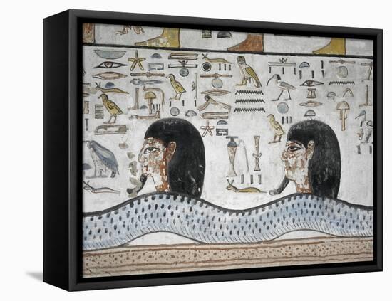 Egypt, Thebes, Luxor, Valley of the Kings, Mural Paintings, Side Chamber, Tomb of Seti I-null-Framed Premier Image Canvas