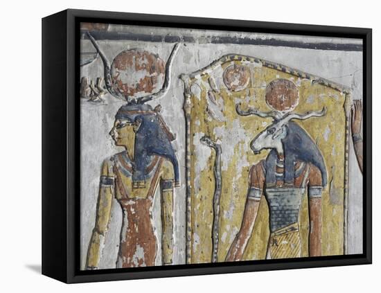 Egypt, Thebes, Luxor, Valley of the Kings, Mural Paintings, Side Chamber-null-Framed Premier Image Canvas