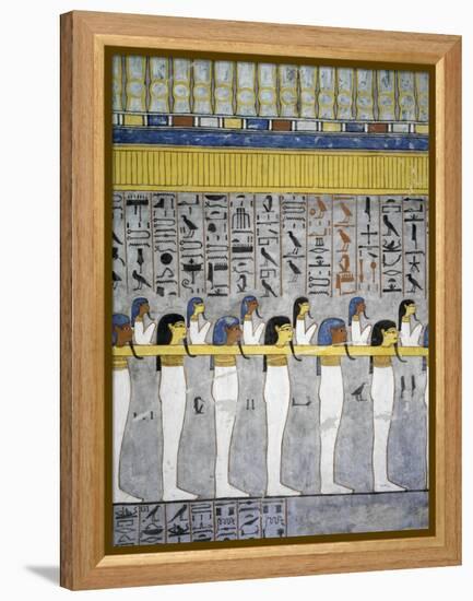 Egypt, Thebes, Luxor, Valley of the Kings, Tomb of Ramses I, Mural Paintings in Burial Chamber-null-Framed Premier Image Canvas