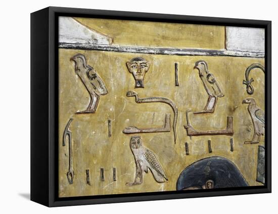 Egypt, Thebes, Luxor, Valley of the Kings, Tomb of Seti I, Mural Painting from Nineteenth Dynasty-null-Framed Premier Image Canvas