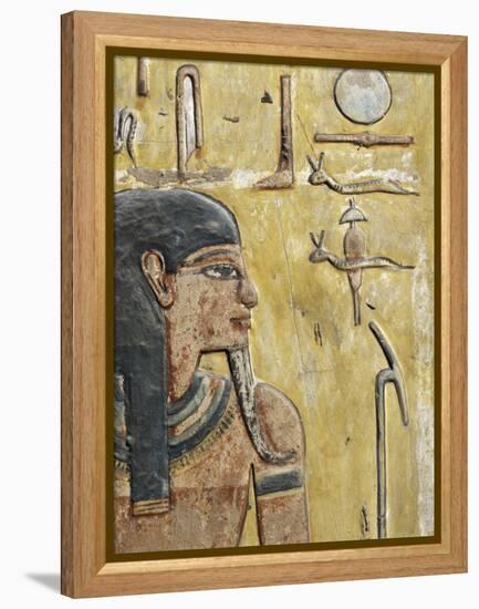 Egypt, Thebes, Luxor, Valley of the Kings, Tomb of Seti I, Mural Painting from Nineteenth Dynasty-null-Framed Premier Image Canvas