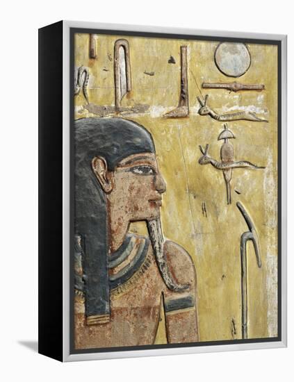 Egypt, Thebes, Luxor, Valley of the Kings, Tomb of Seti I, Mural Painting from Nineteenth Dynasty-null-Framed Premier Image Canvas