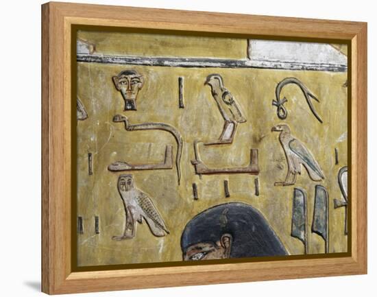 Egypt, Thebes, Luxor, Valley of the Kings, Tomb of Seti I, Mural Painting from Nineteenth Dynasty-null-Framed Premier Image Canvas