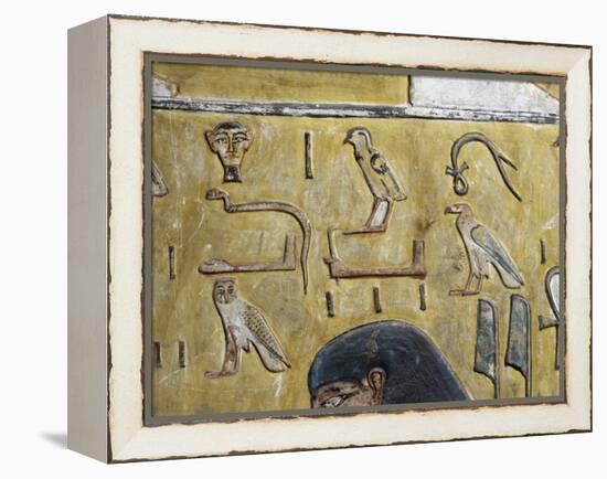 Egypt, Thebes, Luxor, Valley of the Kings, Tomb of Seti I, Mural Painting from Nineteenth Dynasty-null-Framed Premier Image Canvas