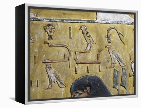 Egypt, Thebes, Luxor, Valley of the Kings, Tomb of Seti I, Mural Painting from Nineteenth Dynasty-null-Framed Premier Image Canvas