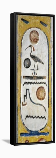 Egypt, Thebes, Luxor, Valley of the Kings, Tomb of Siptah, Close-Up of Mural Painting-null-Framed Premier Image Canvas