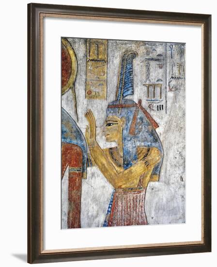 Egypt, Thebes, Luxor, Valley of the Kings, Tomb of Tausert, Mural Painting of Goddess Ma'At-null-Framed Giclee Print