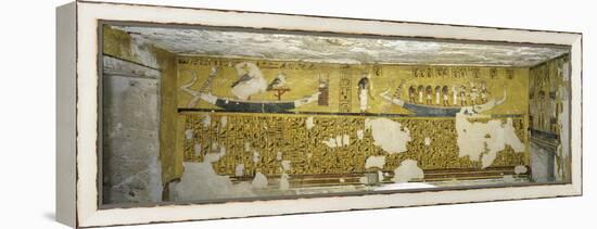 Egypt, Tomb of Ay, Burial Chamber, Western Wall, Mural Paintings, Illustrated Amduat-null-Framed Premier Image Canvas