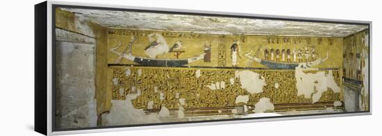 Egypt, Tomb of Ay, Burial Chamber, Western Wall, Mural Paintings, Illustrated Amduat-null-Framed Premier Image Canvas