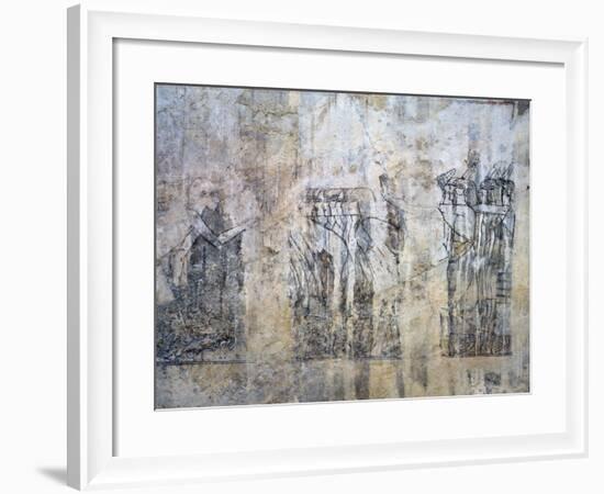 Egypt, Tomb of City Governor and Vizier Ramose, Hypostyle Hall, Unfinished Mural Paintings-null-Framed Giclee Print