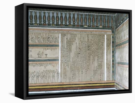 Egypt, Valley of the Kings, Tomb of Amenhotep II, Mural Paintings in Burial Chamber-null-Framed Premier Image Canvas