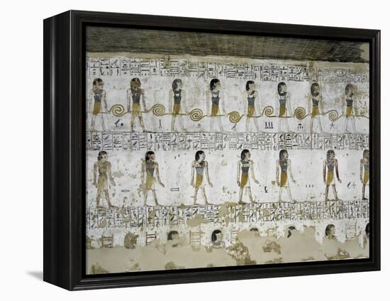 Egypt, Valley of the Kings, Tomb of Merneptah, Mural Painting from Illustrated Book of Gates-null-Framed Premier Image Canvas