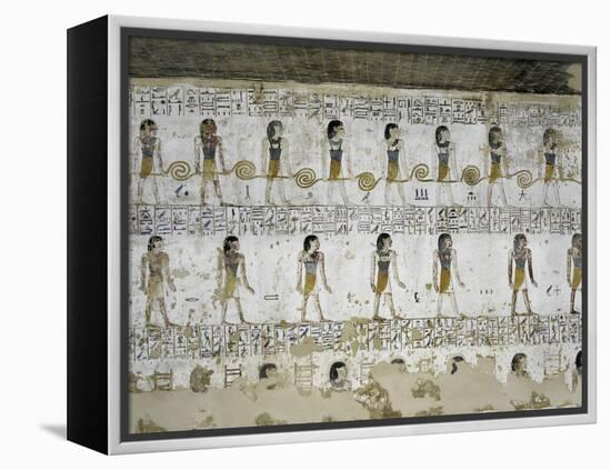 Egypt, Valley of the Kings, Tomb of Merneptah, Mural Painting from Illustrated Book of Gates-null-Framed Premier Image Canvas