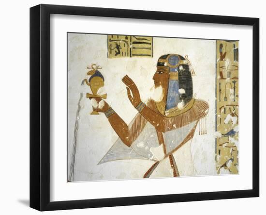 Egypt, Valley of the Kings, Tomb of Prince Mentuherkhepeshef, Mural Painting of Prince-null-Framed Giclee Print