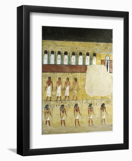 Egypt, Valley of the Kings, Tomb of Seti I, Mural Paintings in Burial Chamber from 19th Dynasty-null-Framed Giclee Print